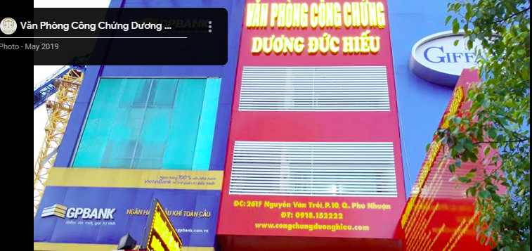 Văn Phòng Công Chứng Dương Đức Hiếu quận Phú Nhuận
