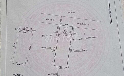 Bán Nhà Chính Chủ Sổ Hồng, Phường Bình Hưng Hòa B, Bình Tân, TPHCM