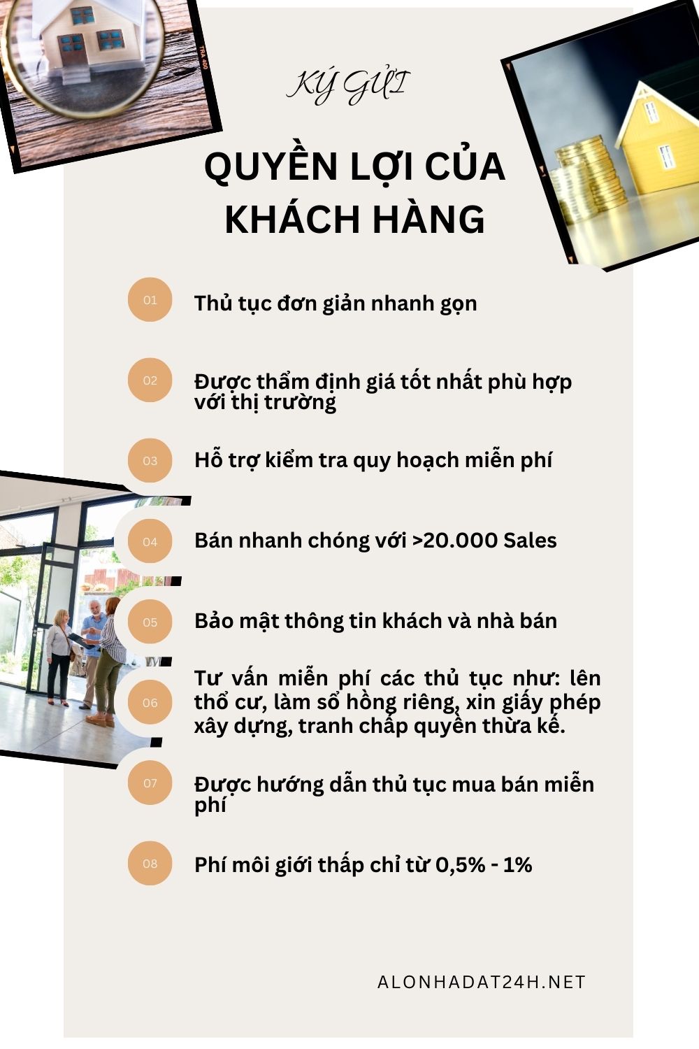 Quyền lợi của khách hàng khi sử dụng dịch vụ ký gửi nhà đất tphcm