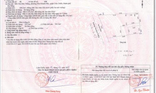 Cần bán lô đất nền 640m2 mặt tiền đường tôn đức thắng. Phường liên chiểu. Đà nẵng